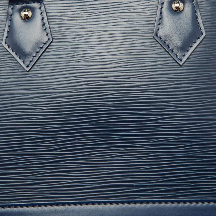 Pre Owned Louis Vuitton Bleu Celeste Epi Leather Alma BB Bag