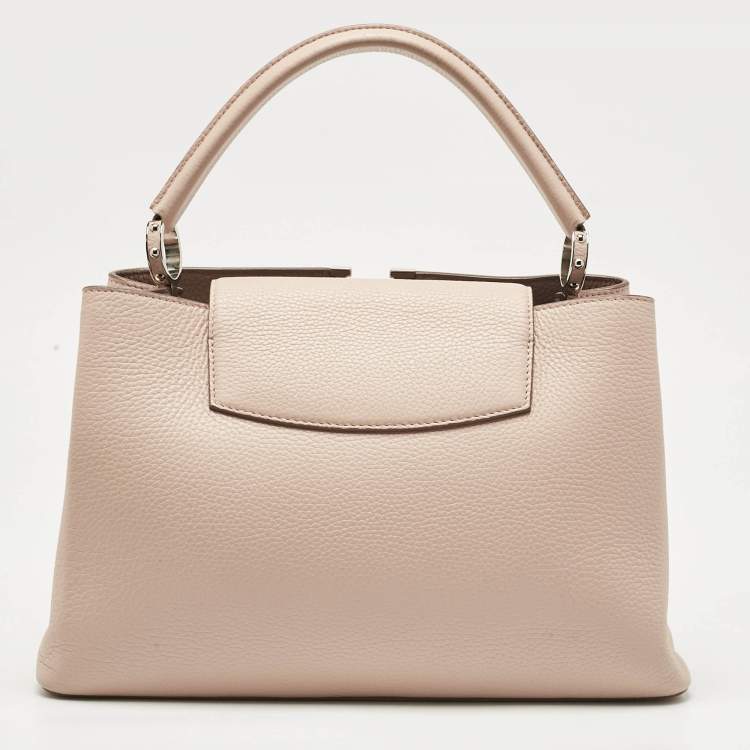 Pre Owned Louis Vuitton Galet Taurillon Leather Capucines MM Bag