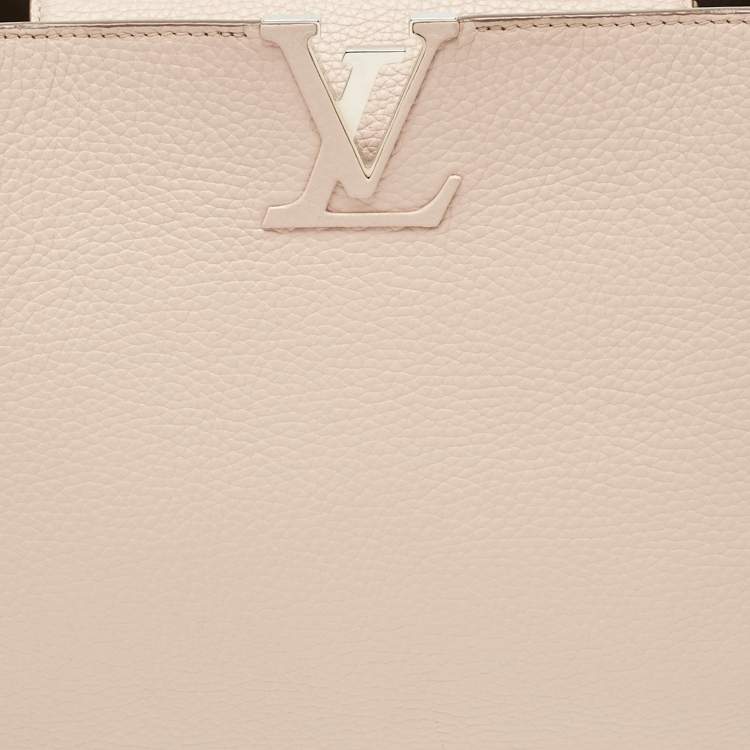 Pre Owned Louis Vuitton Galet Taurillon Leather Capucines MM Bag