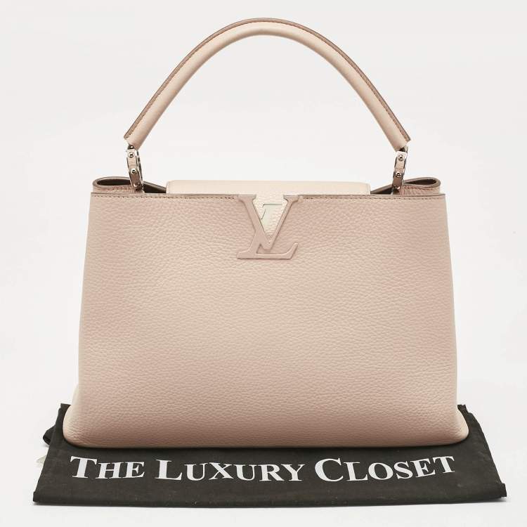 Pre Owned Louis Vuitton Galet Taurillon Leather Capucines MM Bag