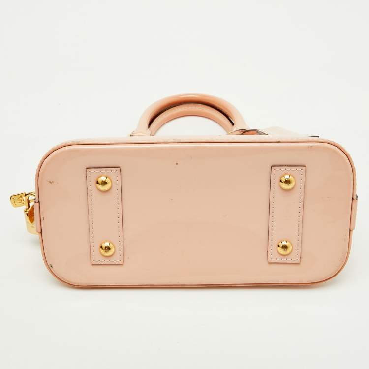 Pre Owned Louis Vuitton Rose Angelique Monogram Vernis Alma BB Bag