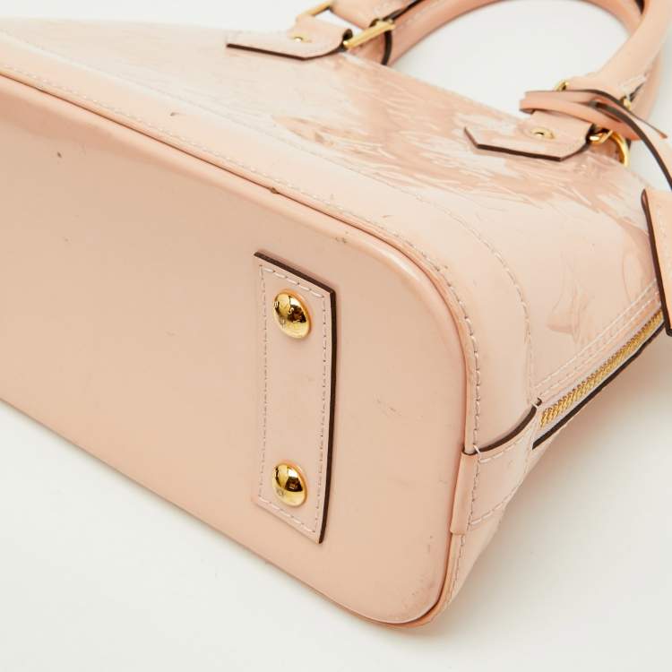 Pre Owned Louis Vuitton Rose Angelique Monogram Vernis Alma BB Bag