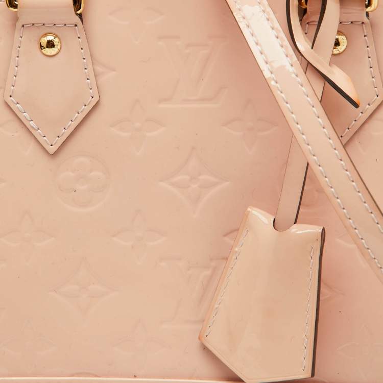 Pre Owned Louis Vuitton Rose Angelique Monogram Vernis Alma BB Bag