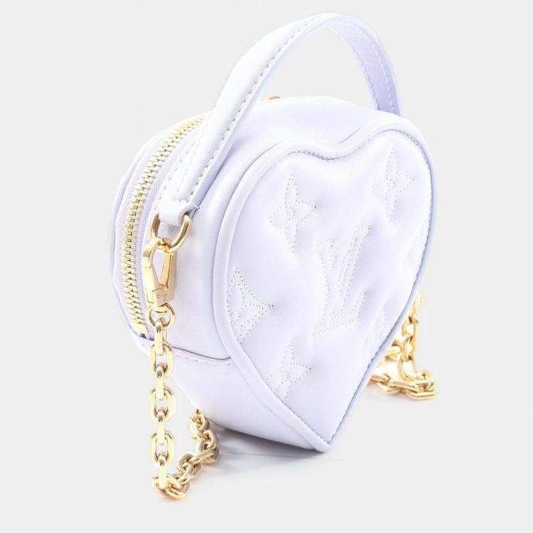 Pre Owned Louis Vuitton Purple Monogram Embroidered Pop My Heart Pouch