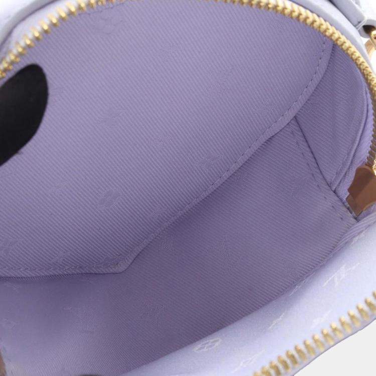 Pre Owned Louis Vuitton Purple Monogram Embroidered Pop My Heart Pouch