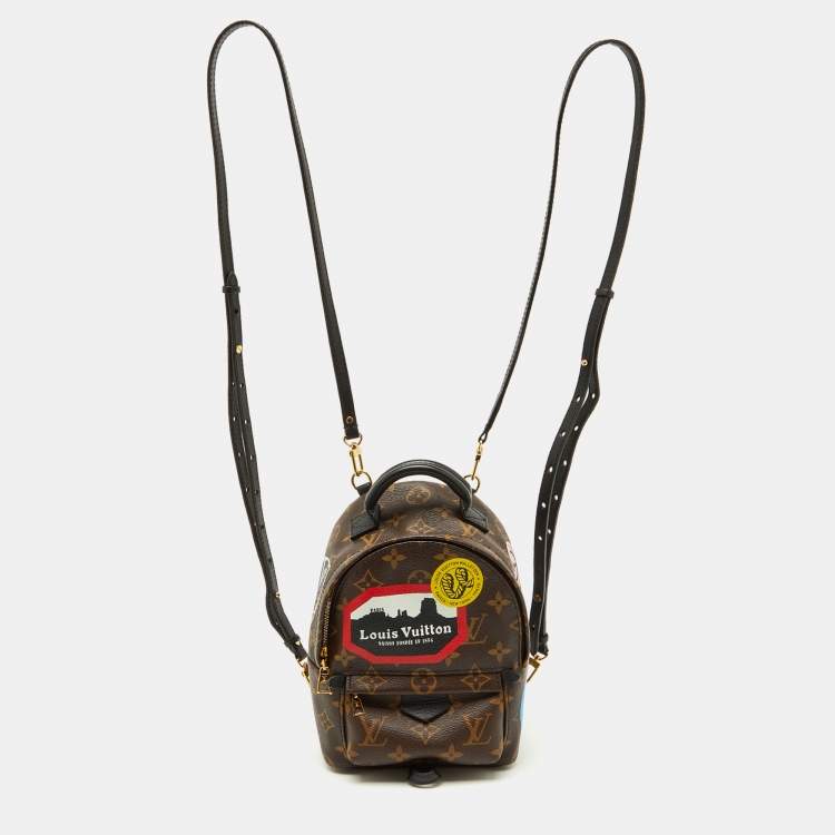 Pre Owned Louis Vuitton Monogram Canvas World Tour Palm Springs Mini Backpack