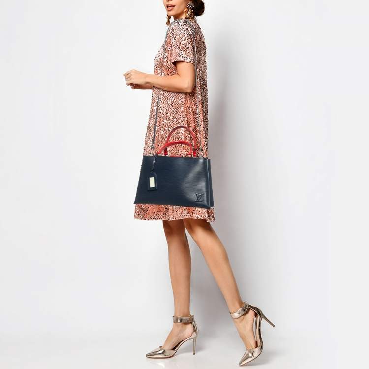 مملوكة مسبقًا Louis Vuitton Saphir/Red Epi Leather Kleber PM Bag