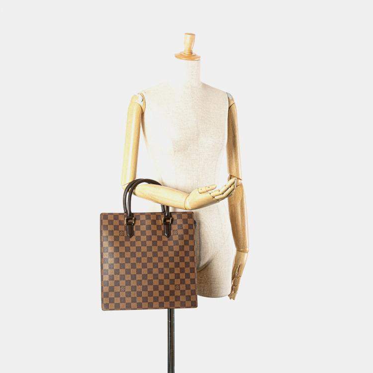 Pre Owned Louis Vuitton Brown Damier Ebene Venice Sac Plat