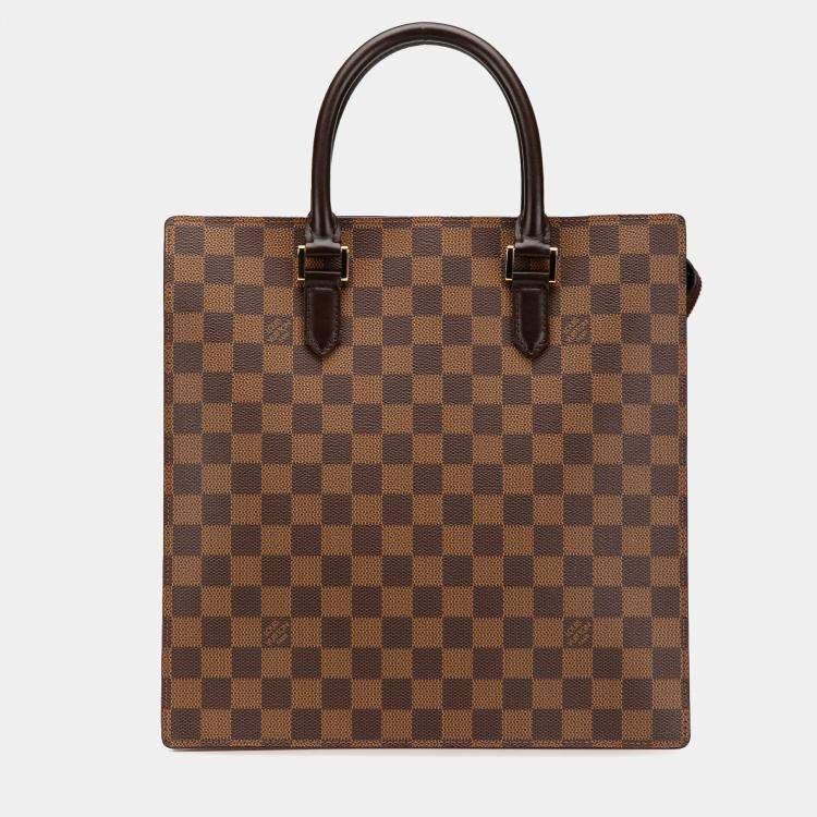 Pre Owned Louis Vuitton Brown Damier Ebene Venice Sac Plat