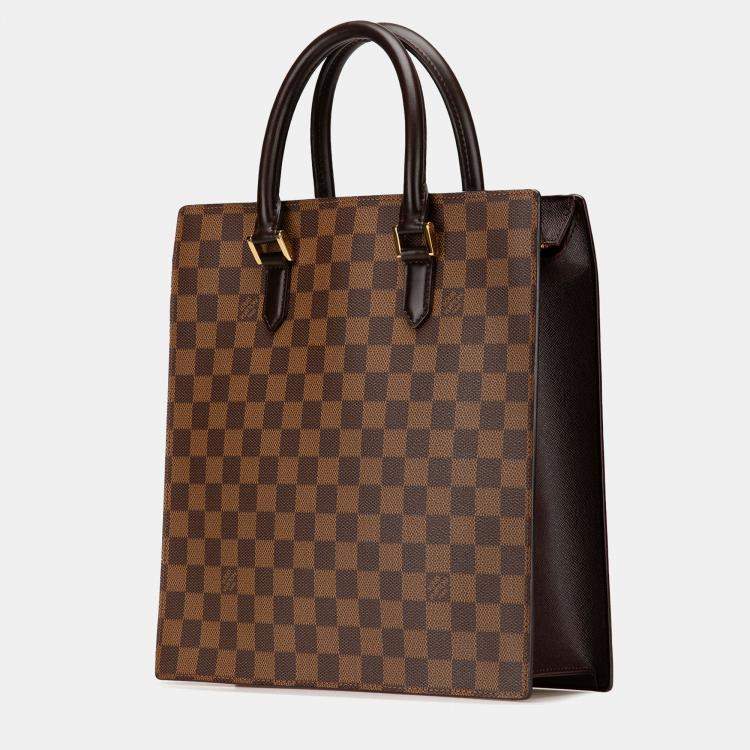 Pre Owned Louis Vuitton Brown Damier Ebene Venice Sac Plat