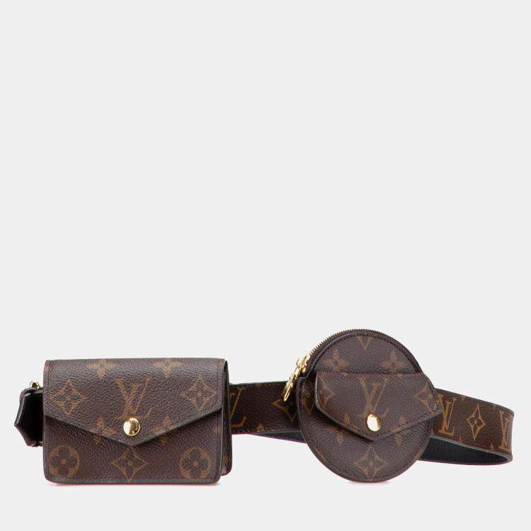 Pre Owned Louis Vuitton Brown Monogram Daily Multi Pocket 30mm Belt