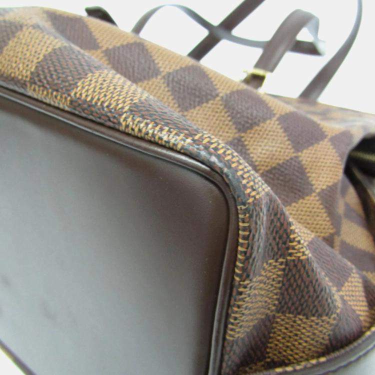 Pre Owned Louis Vuitton Damier Chelsea Shoulder Bag Ebene