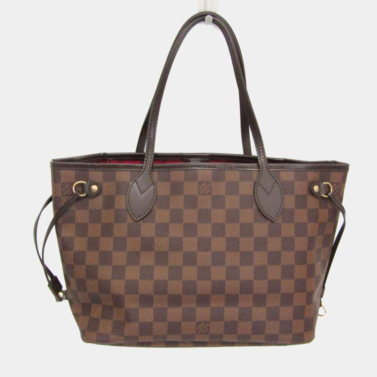 Pre Owned Louis Vuitton Damier Neverfull PM Tote Bag Ebene