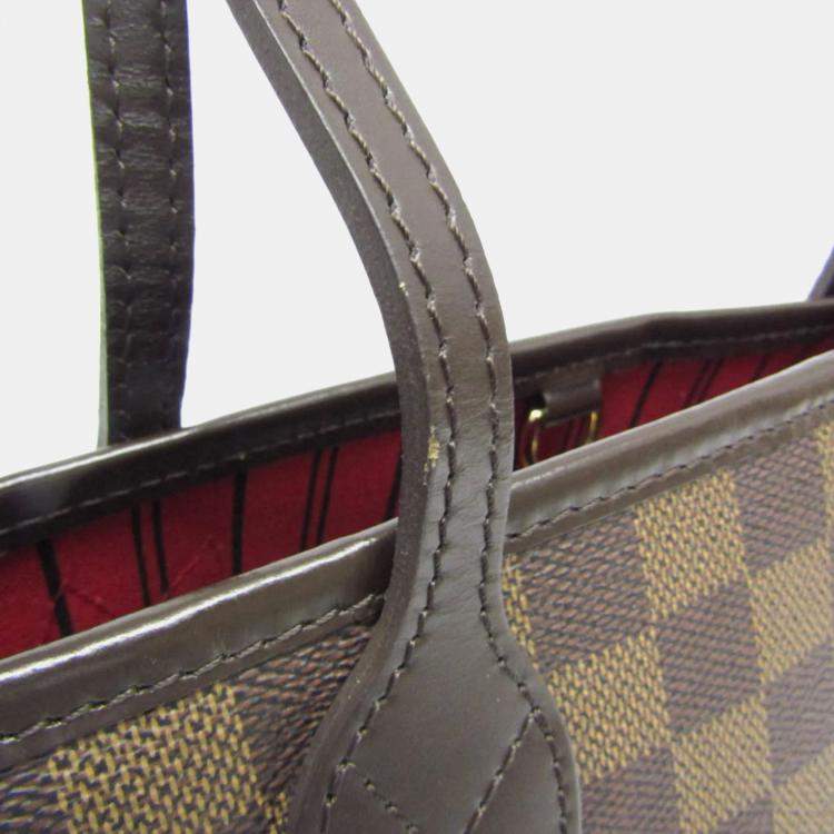 Pre Owned Louis Vuitton Damier Neverfull PM Tote Bag Ebene