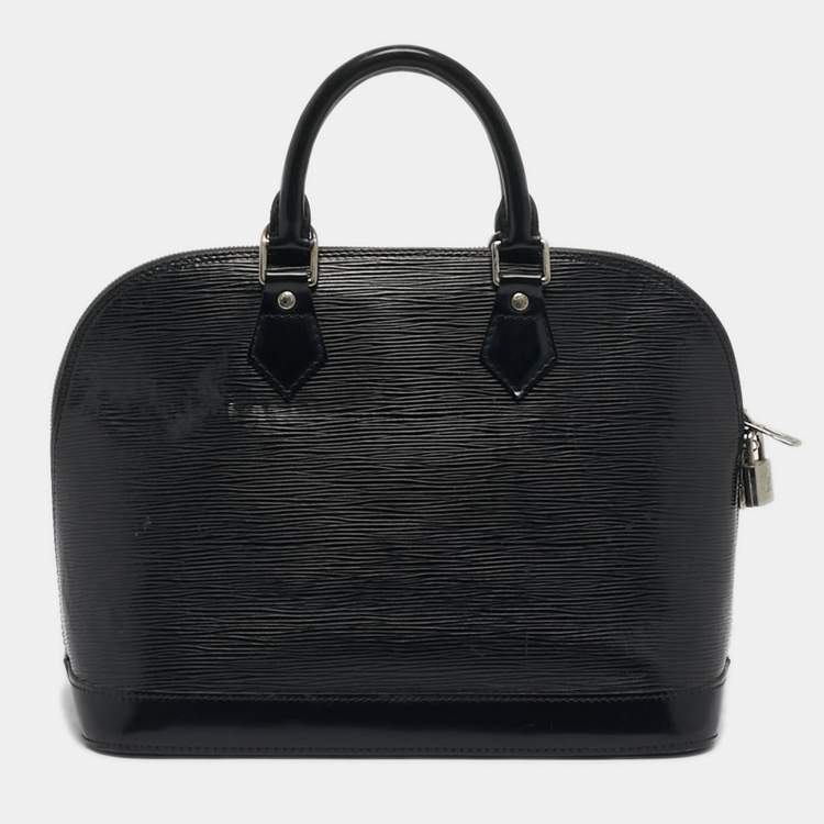Pre Owned Louis Vuitton Black Epi Leather Alma PM Bag