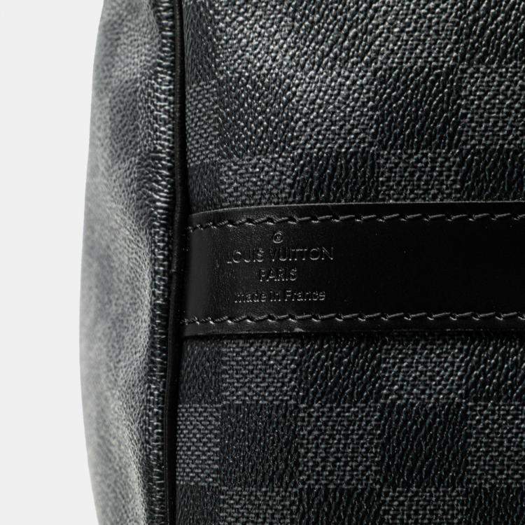Pre Owned Louis Vuitton Grey Damier Graphite Keepall Bandouliere 55