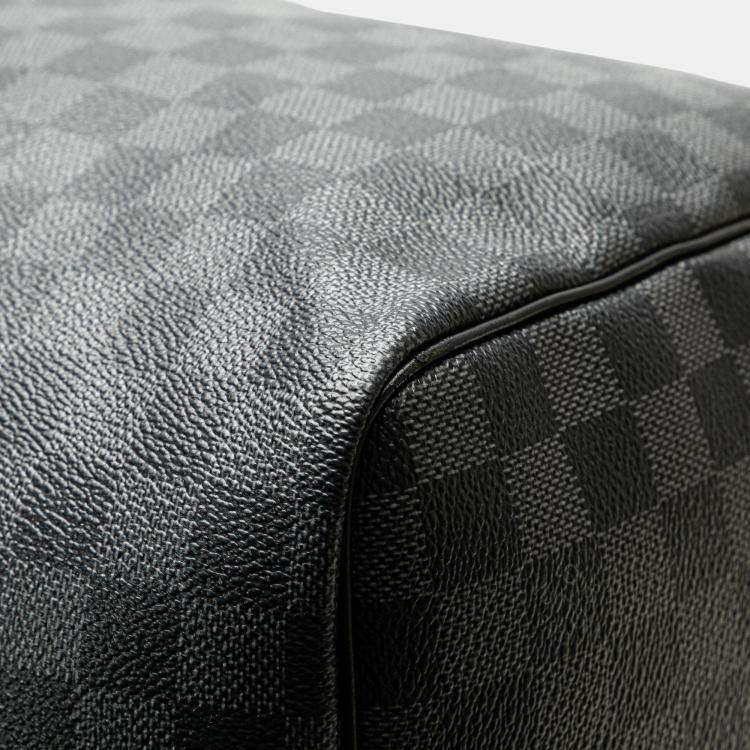 Pre Owned Louis Vuitton Grey Damier Graphite Keepall Bandouliere 55