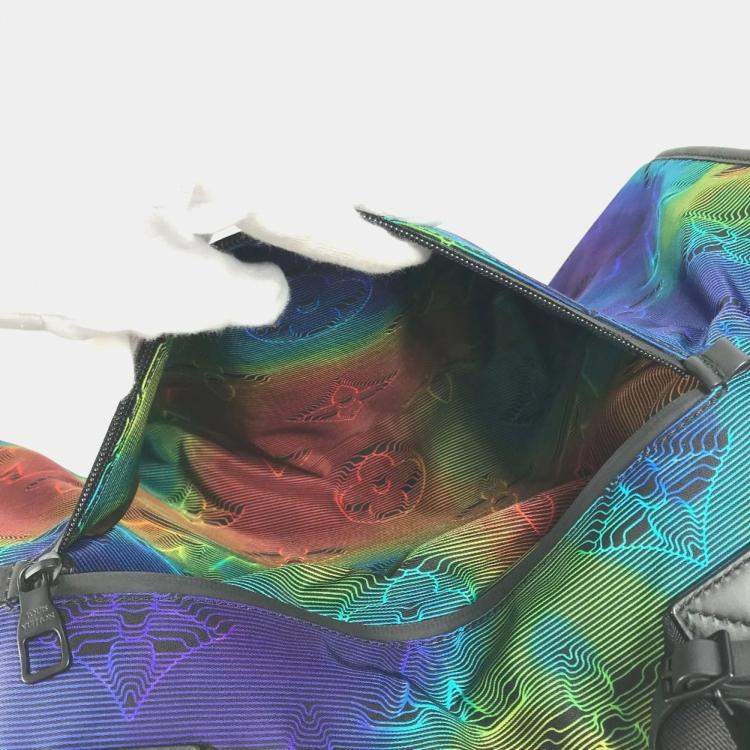 Pre Owned Louis Vuitton Keepall Bandouliere 50 Multicolor/Gray Monogram Leather and Nylon Travel Bag