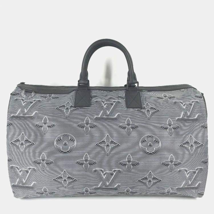 Pre Owned Louis Vuitton Keepall Bandouliere 50 Multicolor/Gray Monogram Leather and Nylon Travel Bag
