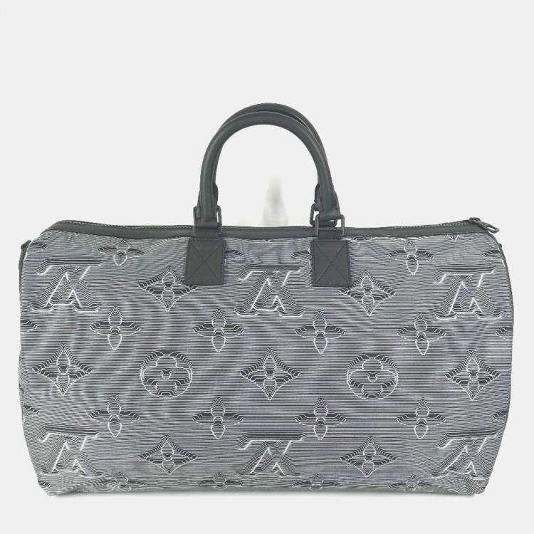 Pre Owned Louis Vuitton Keepall Bandouliere 50 Multicolor/Gray Monogram Leather and Nylon Travel Bag