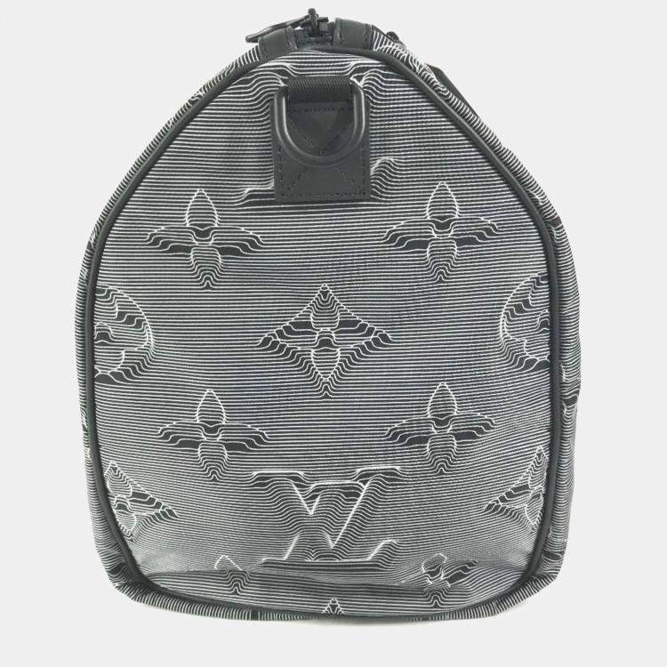 Pre Owned Louis Vuitton Keepall Bandouliere 50 Multicolor/Gray Monogram Leather and Nylon Travel Bag