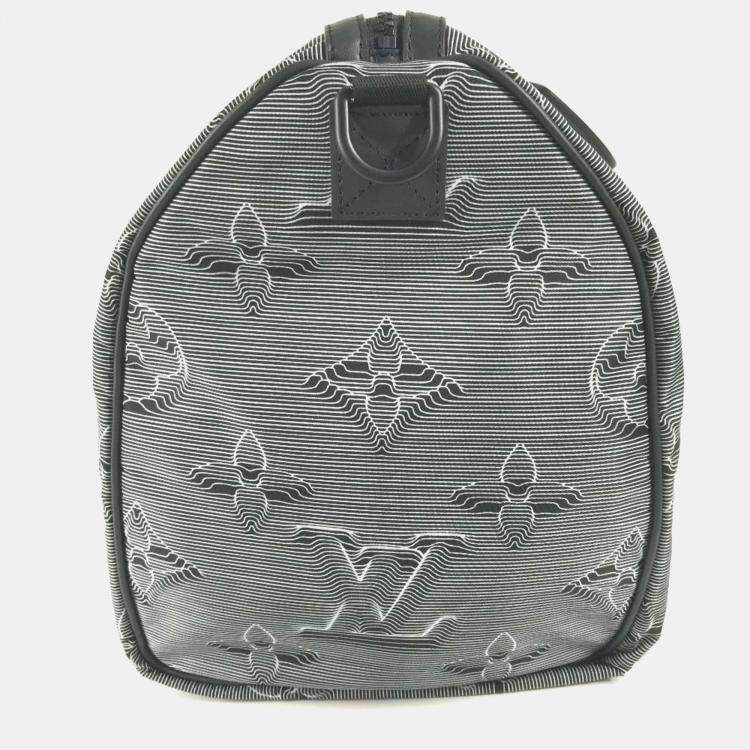 Pre Owned Louis Vuitton Keepall Bandouliere 50 Multicolor/Gray Monogram Leather and Nylon Travel Bag