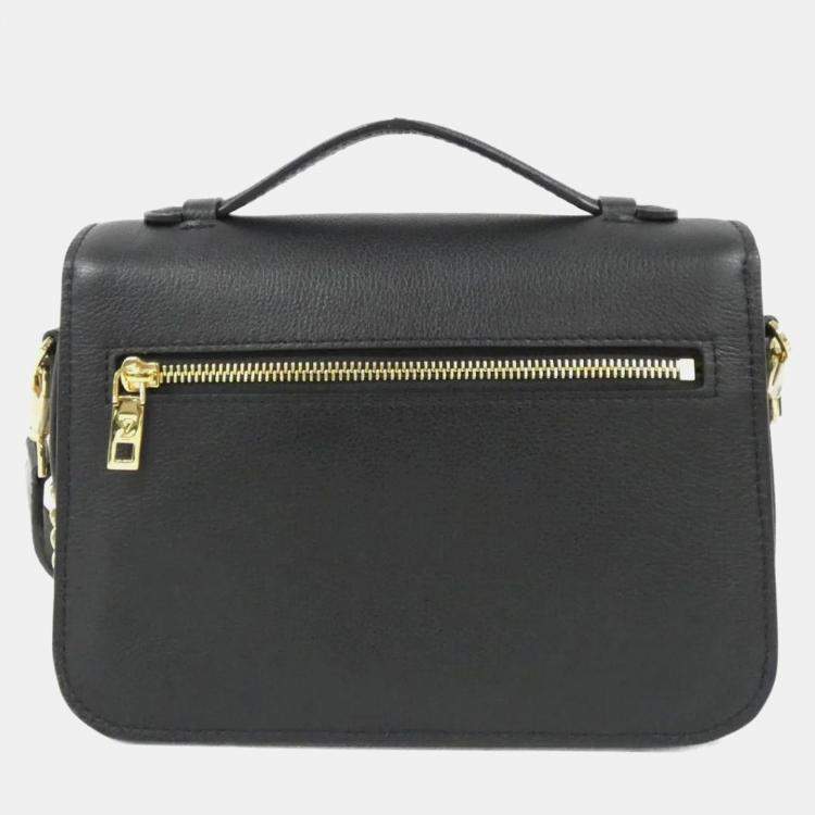 Pre Owned Louis Vuitton Oxford Black Leather Shoulder Bag