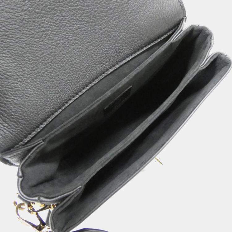 Pre Owned Louis Vuitton Oxford Black Leather Shoulder Bag