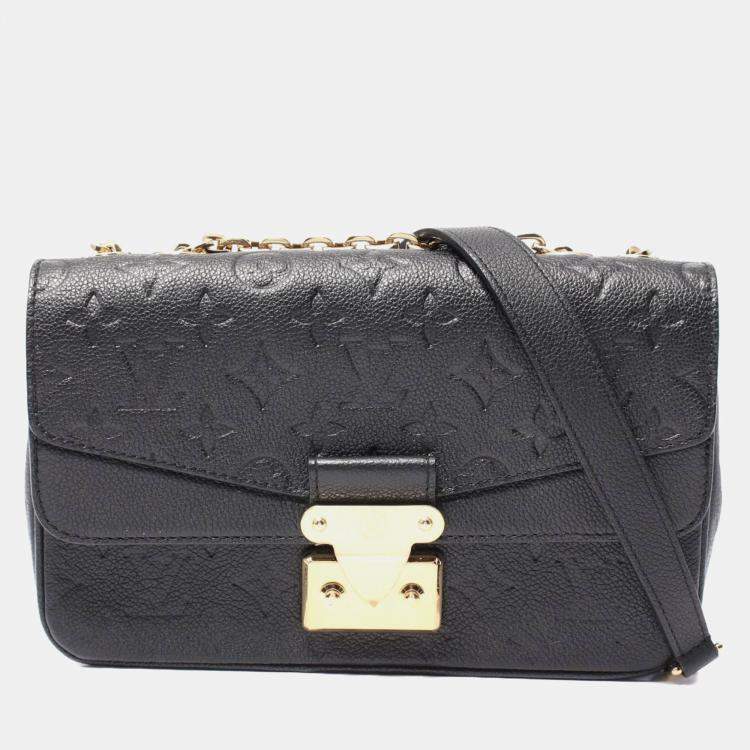 Pre Owned Louis Vuitton Marceau Black Monogram Empreinte Leather Shoulder Bag