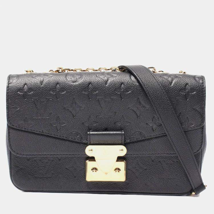 Pre Owned Louis Vuitton Marceau Black Monogram Empreinte Leather Shoulder Bag