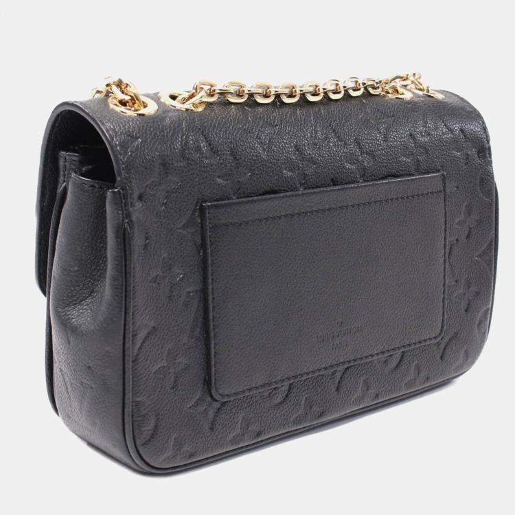Pre Owned Louis Vuitton Marceau Black Monogram Empreinte Leather Shoulder Bag