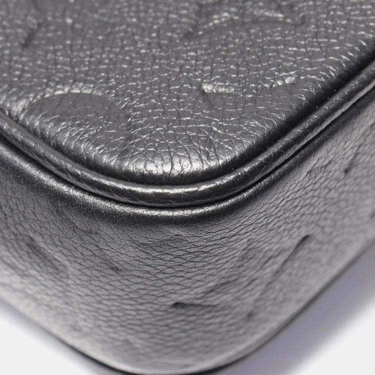 Pre Owned Louis Vuitton Marceau Black Monogram Empreinte Leather Shoulder Bag