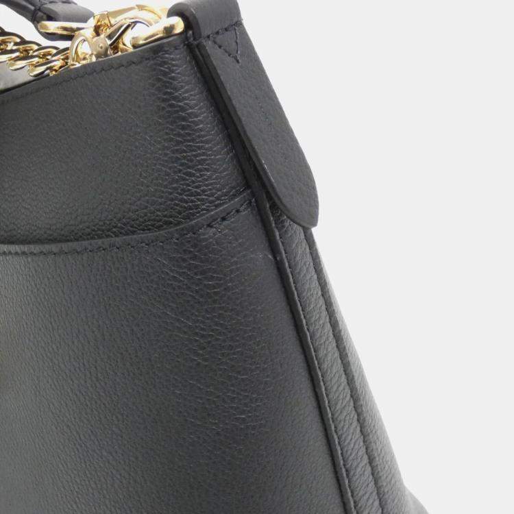 Pre Owned Louis Vuitton Rock & Walk Black Leather Shoulder Bag