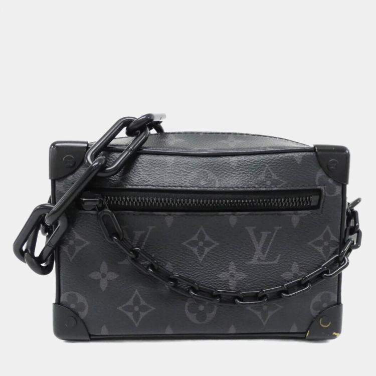 Pre Owned Louis Vuitton Mini Soft Trunk Monogram Eclipse Canvas Shoulder Bag