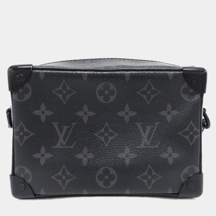 Pre Owned Louis Vuitton Mini Soft Trunk Monogram Eclipse Canvas Shoulder Bag
