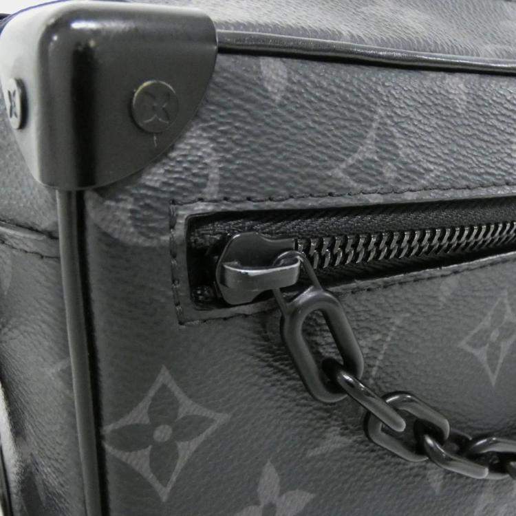 Pre Owned Louis Vuitton Mini Soft Trunk Monogram Eclipse Canvas Shoulder Bag