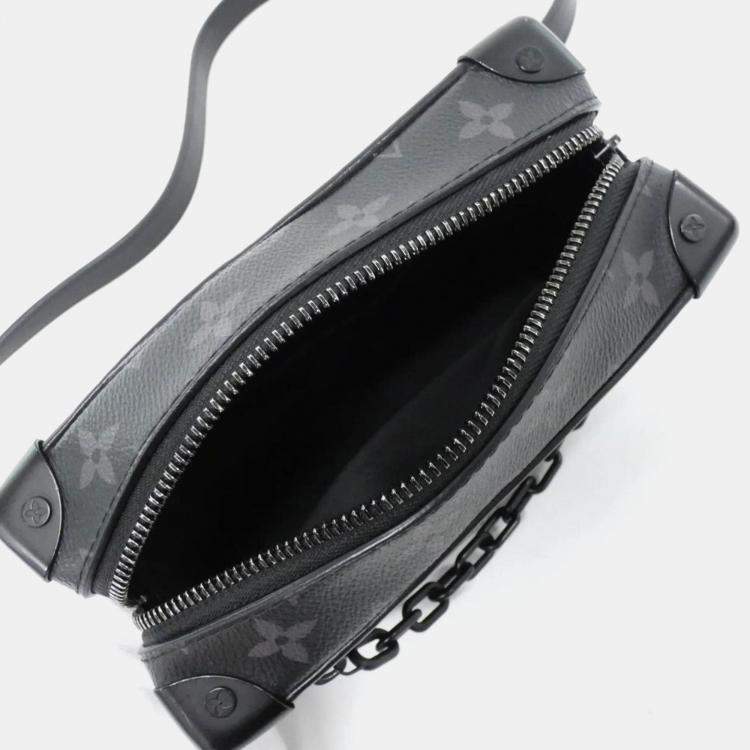 Pre Owned Louis Vuitton Mini Soft Trunk Monogram Eclipse Canvas Shoulder Bag