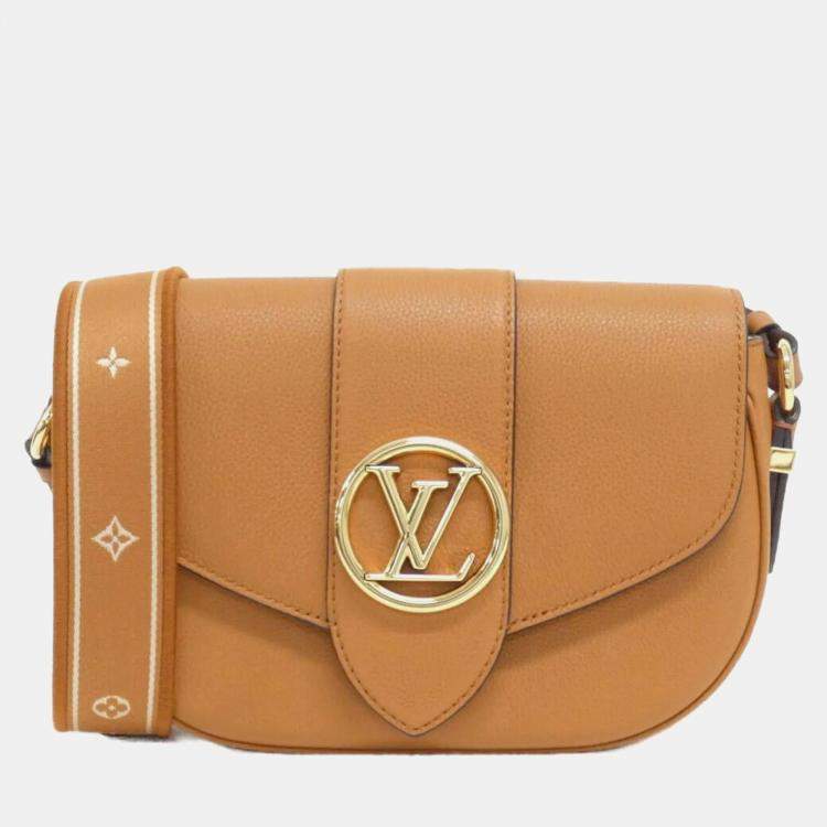 Pre Owned Louis Vuitton Pont Neuf Soft MM Sienne Leather Shoulder Bag
