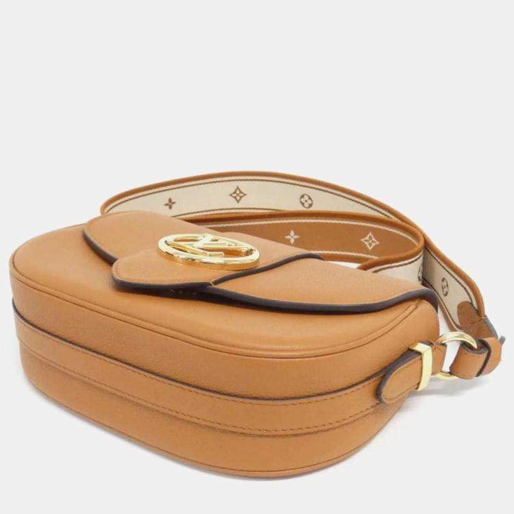 Pre Owned Louis Vuitton Pont Neuf Soft MM Sienne Leather Shoulder Bag