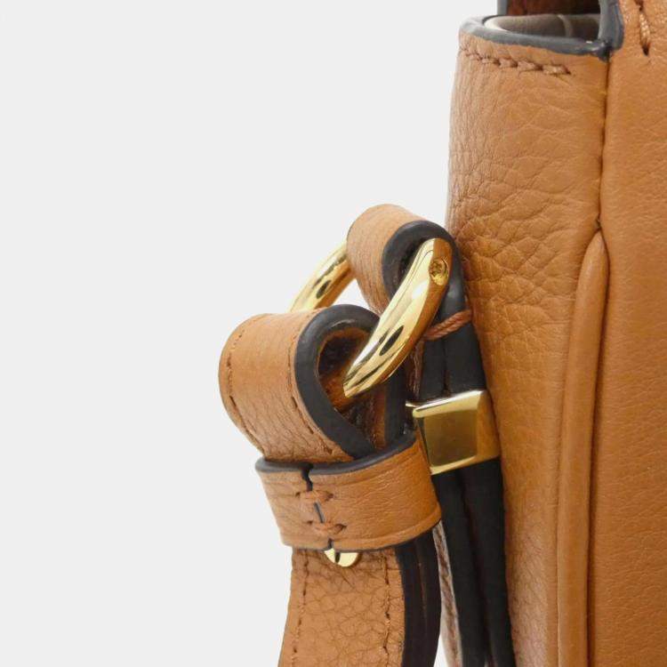 Pre Owned Louis Vuitton Pont Neuf Soft MM Sienne Leather Shoulder Bag