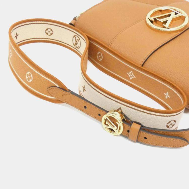 Pre Owned Louis Vuitton Pont Neuf Soft MM Sienne Leather Shoulder Bag