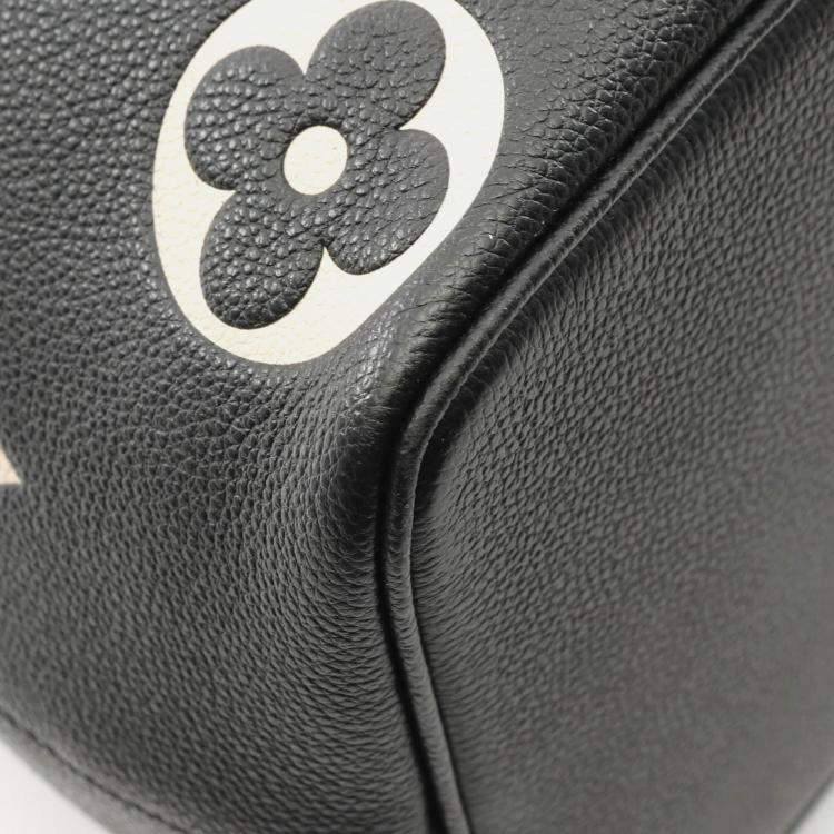 Pre Owned Louis Vuitton Neonoe MM Black Beige Monogram Empreinte Leather Shoulder Bag