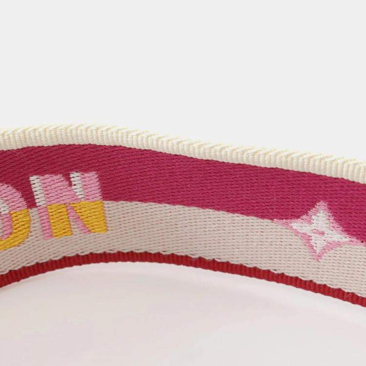 Pre Owned Louis Vuitton Diane NM PM Fuchsia Canvas Leather Shoulder Bag