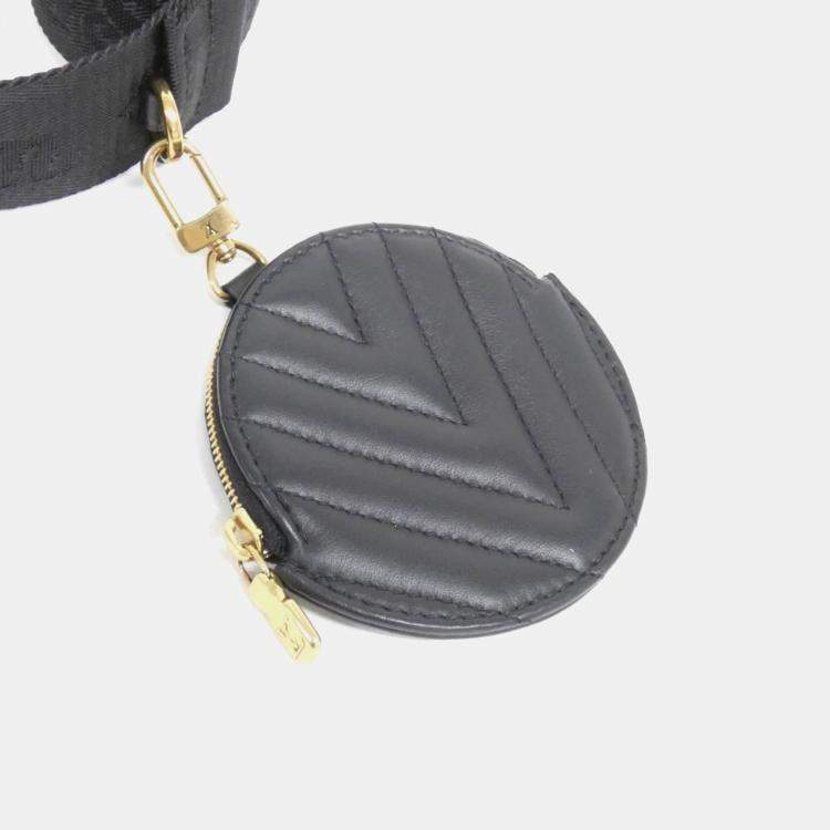 Pre Owned Louis Vuitton New Wave Multi Pochette Black Leather Shoulder Bag