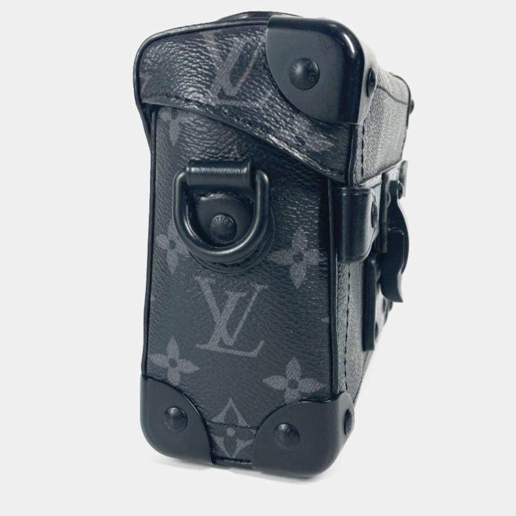 Pre Owned Louis Vuitton Trunk Black Monogram Eclipse Canvas Crossbody Bag