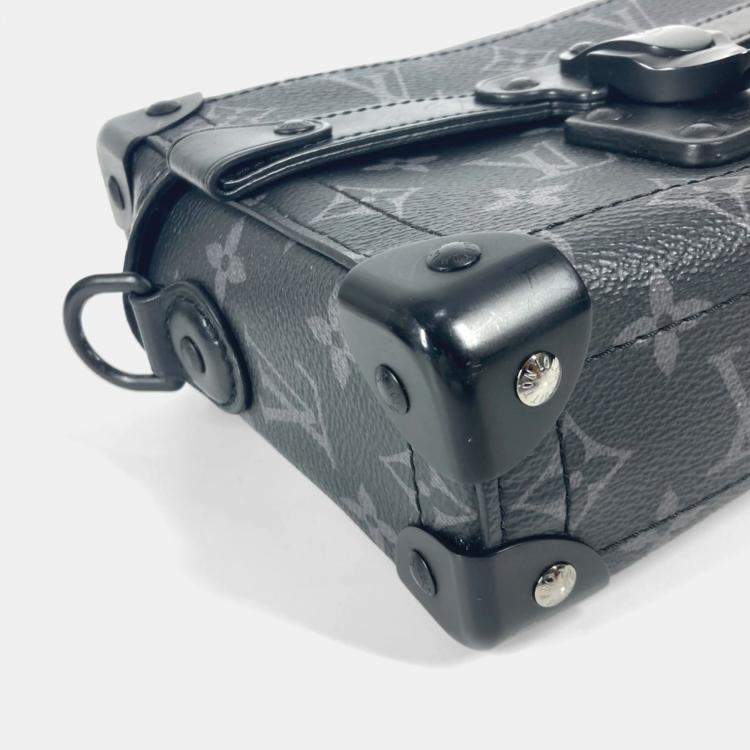Pre Owned Louis Vuitton Trunk Black Monogram Eclipse Canvas Crossbody Bag