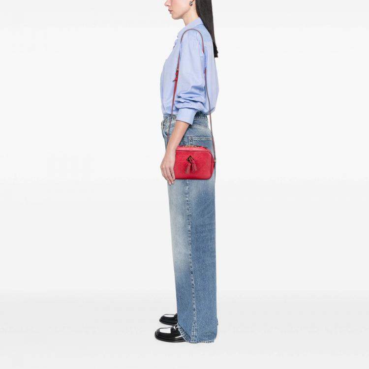 Pre Owned Louis Vuitton Red Monogram Empreinte Saintonge