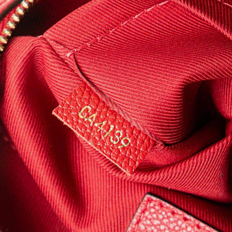 Pre Owned Louis Vuitton Red Monogram Empreinte Saintonge