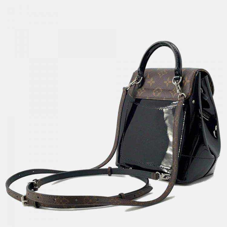 Pre Owned Louis Vuitton Hot Springs Noir Monogram Patent Leather Backpack