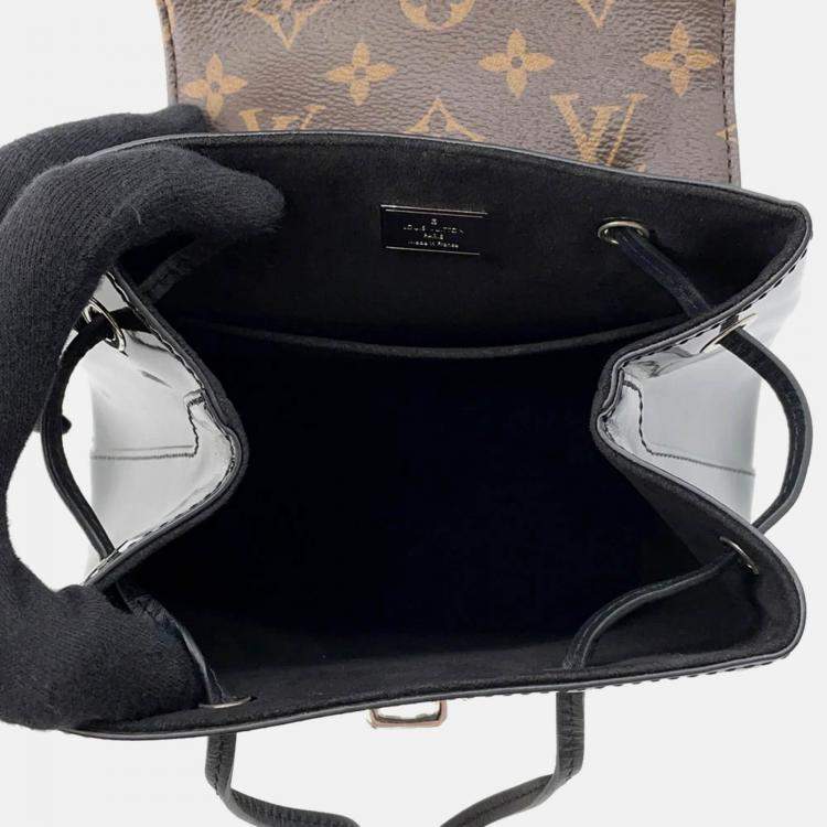 Pre Owned Louis Vuitton Hot Springs Noir Monogram Patent Leather Backpack